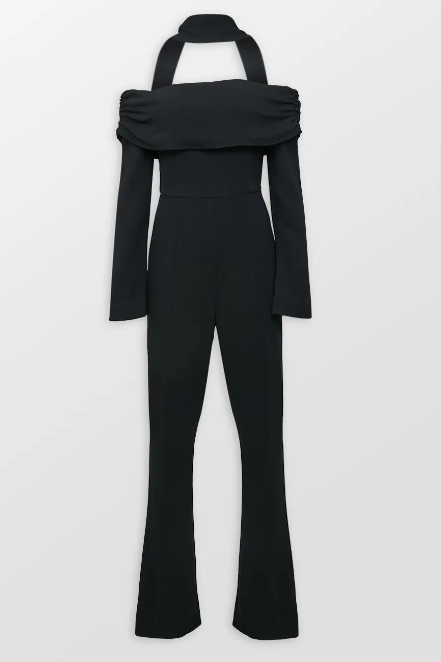 Off Shoulder Flared Jumpsuit