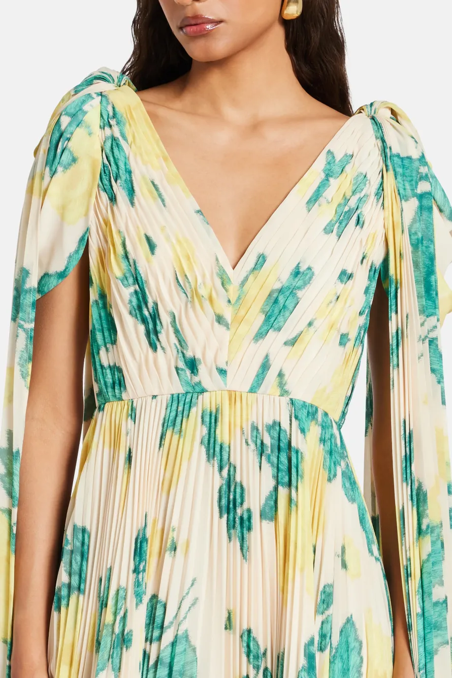 Printed Maxi Dress With Exposed Shoulder