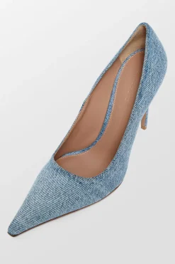 Quinn Denim Pointed Toe Heels