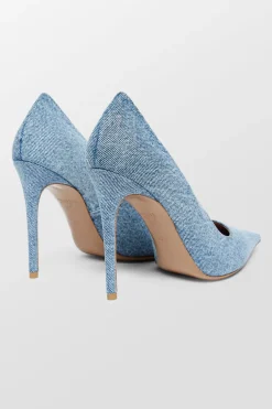 Quinn Denim Pointed Toe Heels