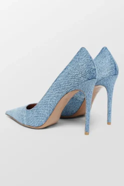 Quinn Denim Pointed Toe Heels