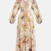 Raglan Shirred Waist Maxi Dress