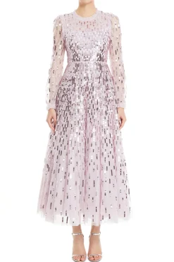 Sequin Dash Evening Gown