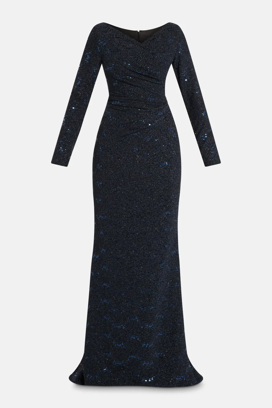 Stardust Jersey Evening Dress