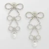 Tiered Crystal Bow Earrings