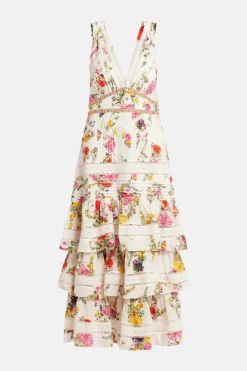Tiered Ruffle Hem Maxi Dress