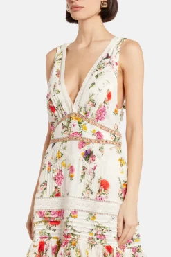 Tiered Ruffle Hem Maxi Dress