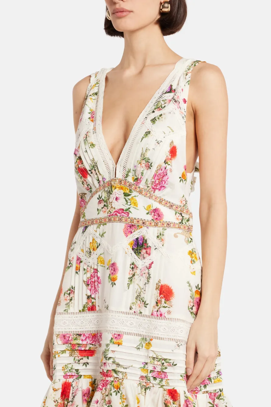 Tiered Ruffle Hem Maxi Dress