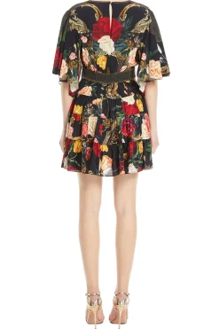 Tiered Skirt Floral Mini Dress