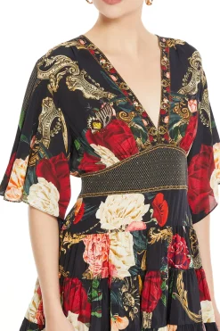Tiered Skirt Floral Mini Dress