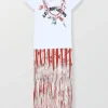 T-Shirt Dress With Fringes