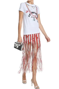 T-Shirt Dress With Fringes
