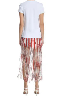 T-Shirt Dress With Fringes