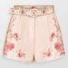 Tuck Front Floral Shorts