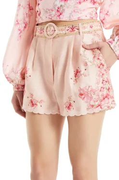 Tuck Front Floral Shorts