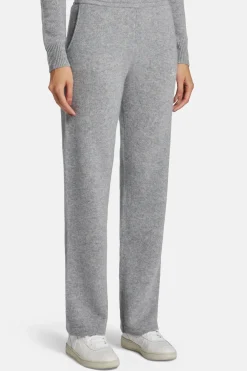 Vendome Script Cashmere Pants in Grey