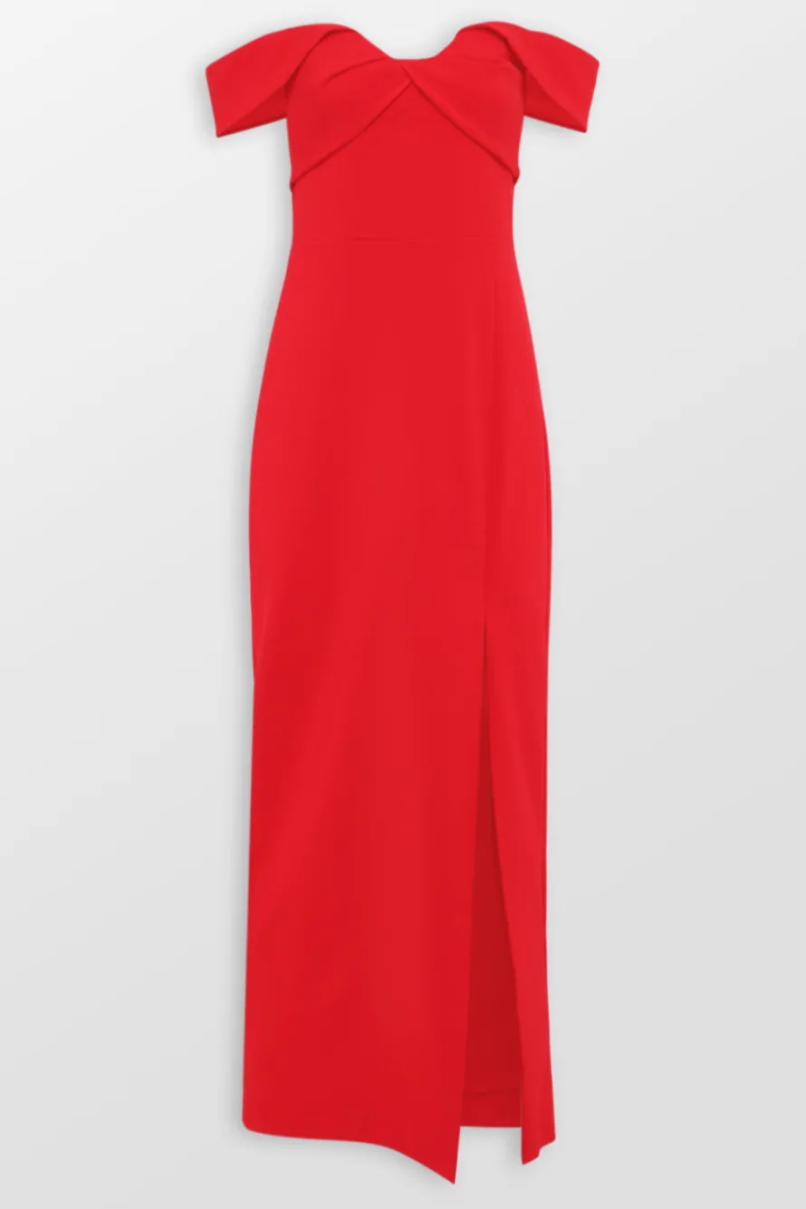 Viviana Crepe Long Evening Dress